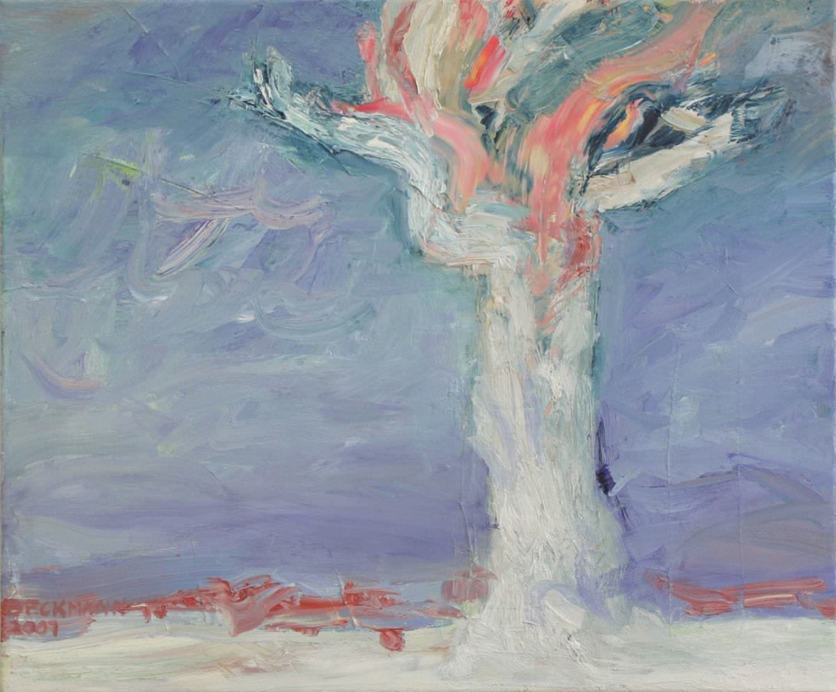Sabine Beckmann, Frost Tree, oil on linen, 50 x 60 cm, 2007