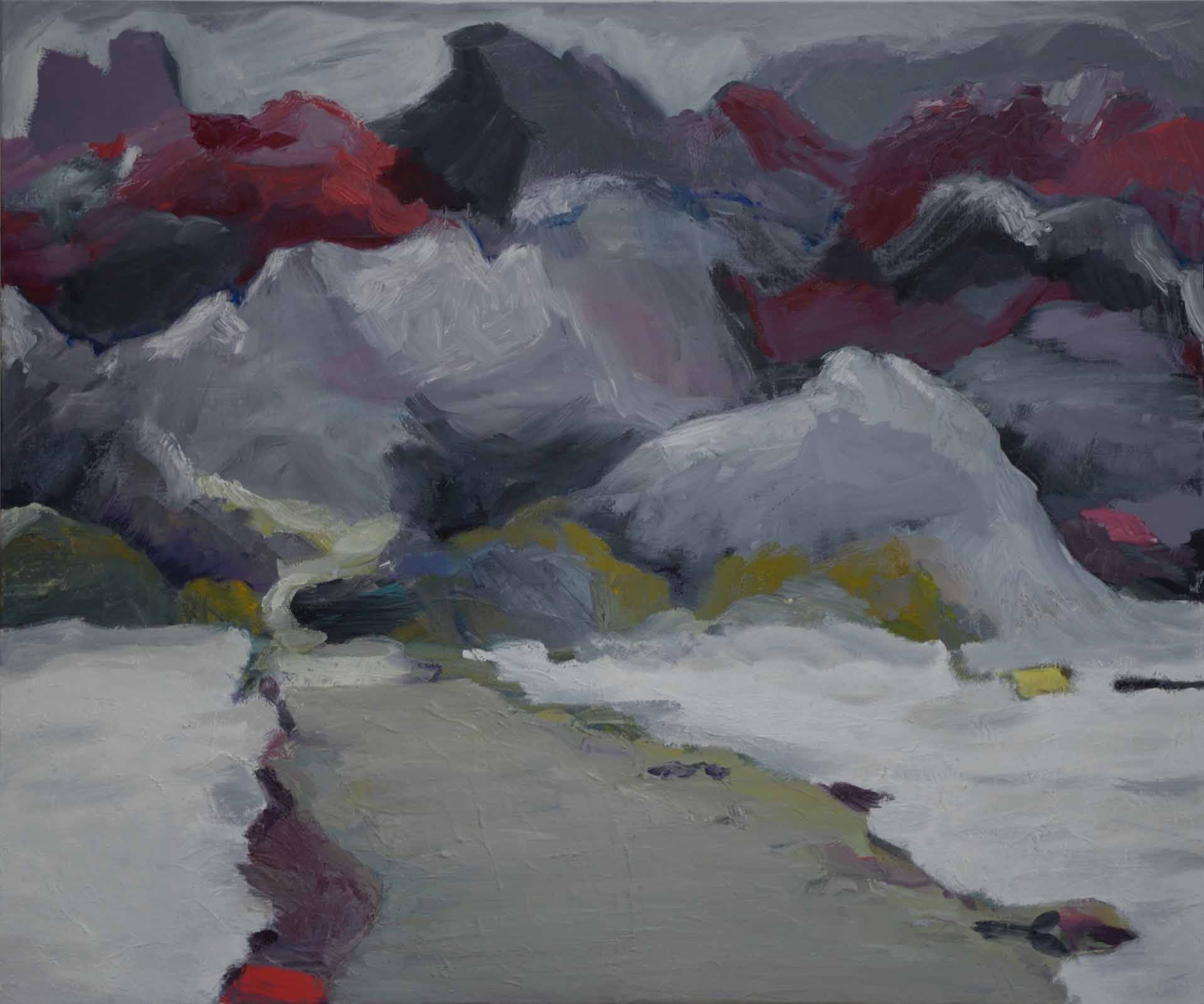 Sabine Beckmann, Valley, oil on linen, 100 x 120 cm, 2012