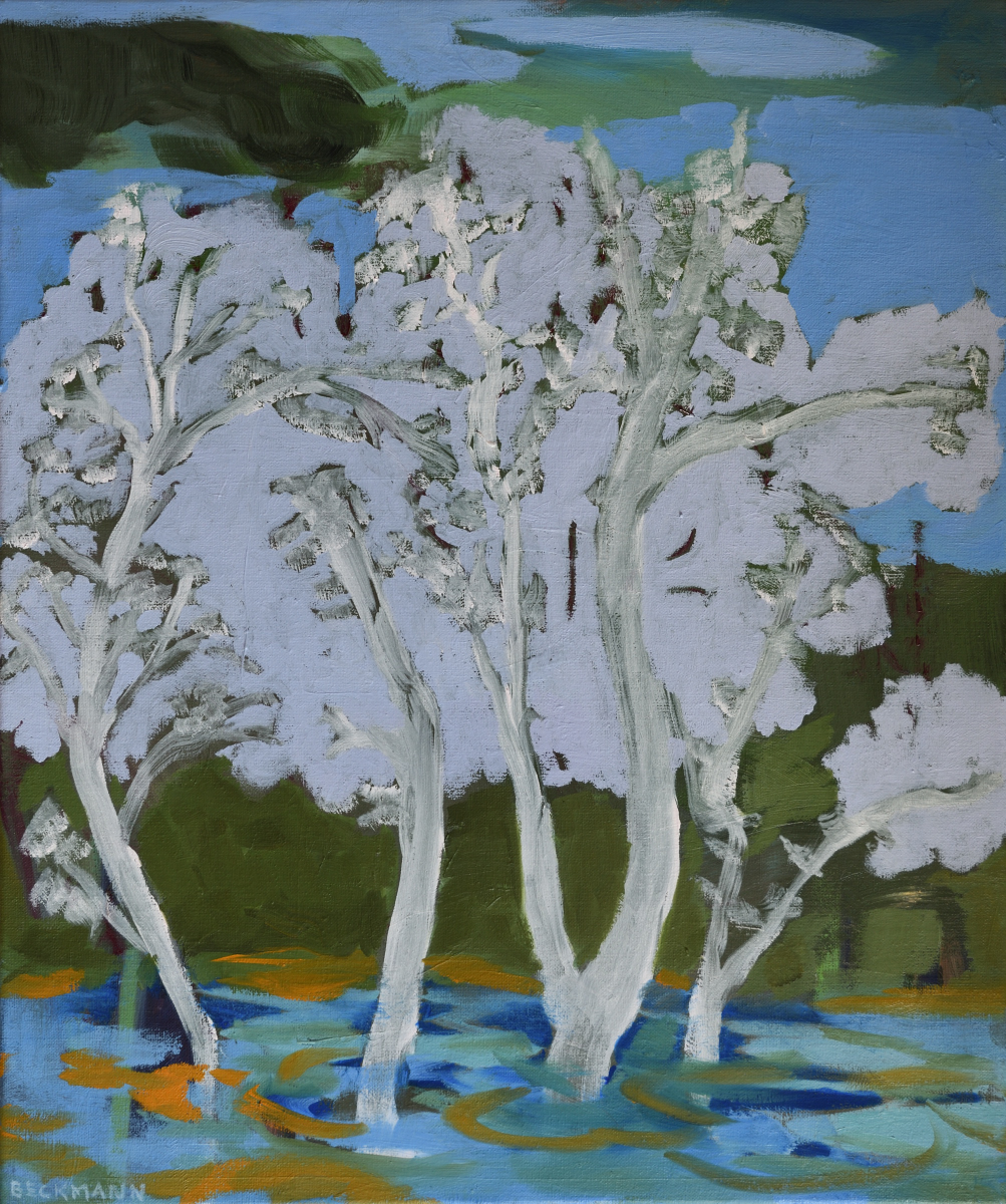 Sabine Beckmann, Flood, 50 x 60 cm, oil on linen, 2021