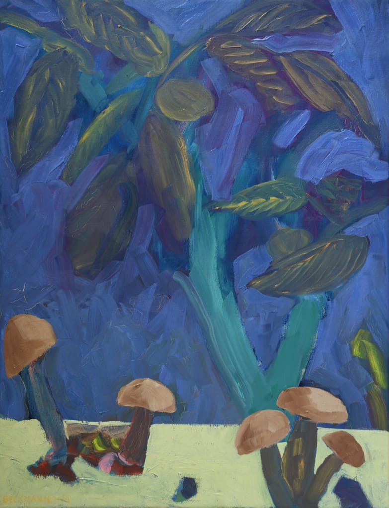Sabine Beckmann, Dream of Mushrooms, 50 x 65 cm, oil on linen, 2020