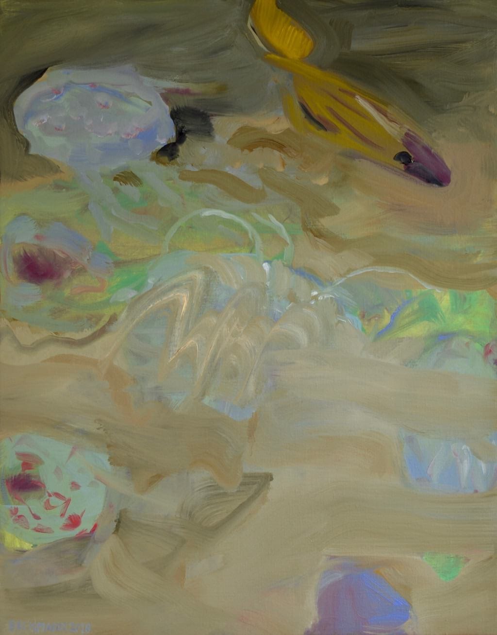 Sabine Beckmann, Underwater Visions, 70 x 55 cm, oil on linen, 2018